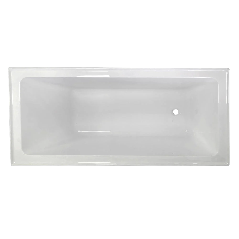 Argent Pace 1675mm Drop In Bath White - Image 3