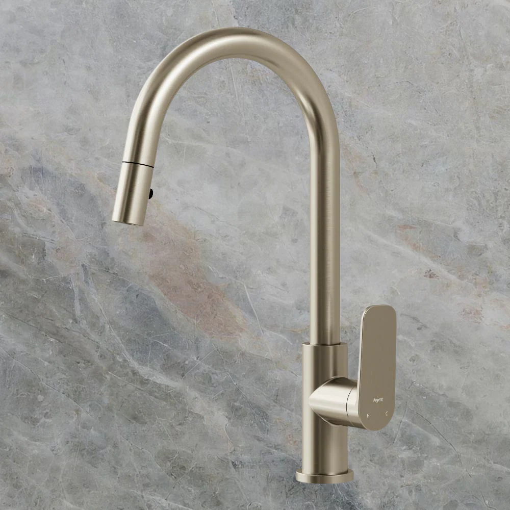 Argent Pace 2.0 Kitchen Mixer Pull Out Spray Brushed Nickel Lead Free - Image 2