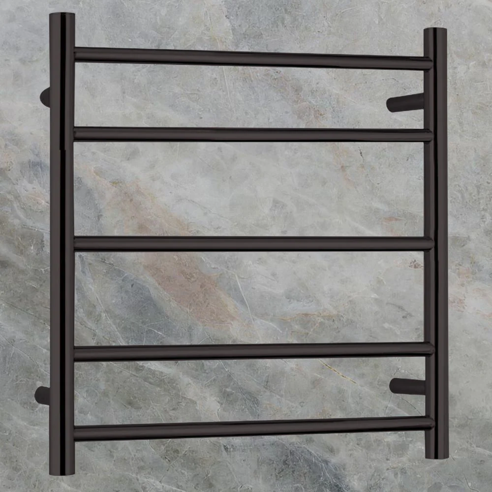 Argent Pace 600mm 5 Bar Heated Towel Rail Matte Black - Image 2
