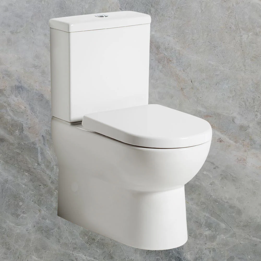 Argent Pace HygienicFlush BTW Toilet Suite Rear Entry White - Image 2