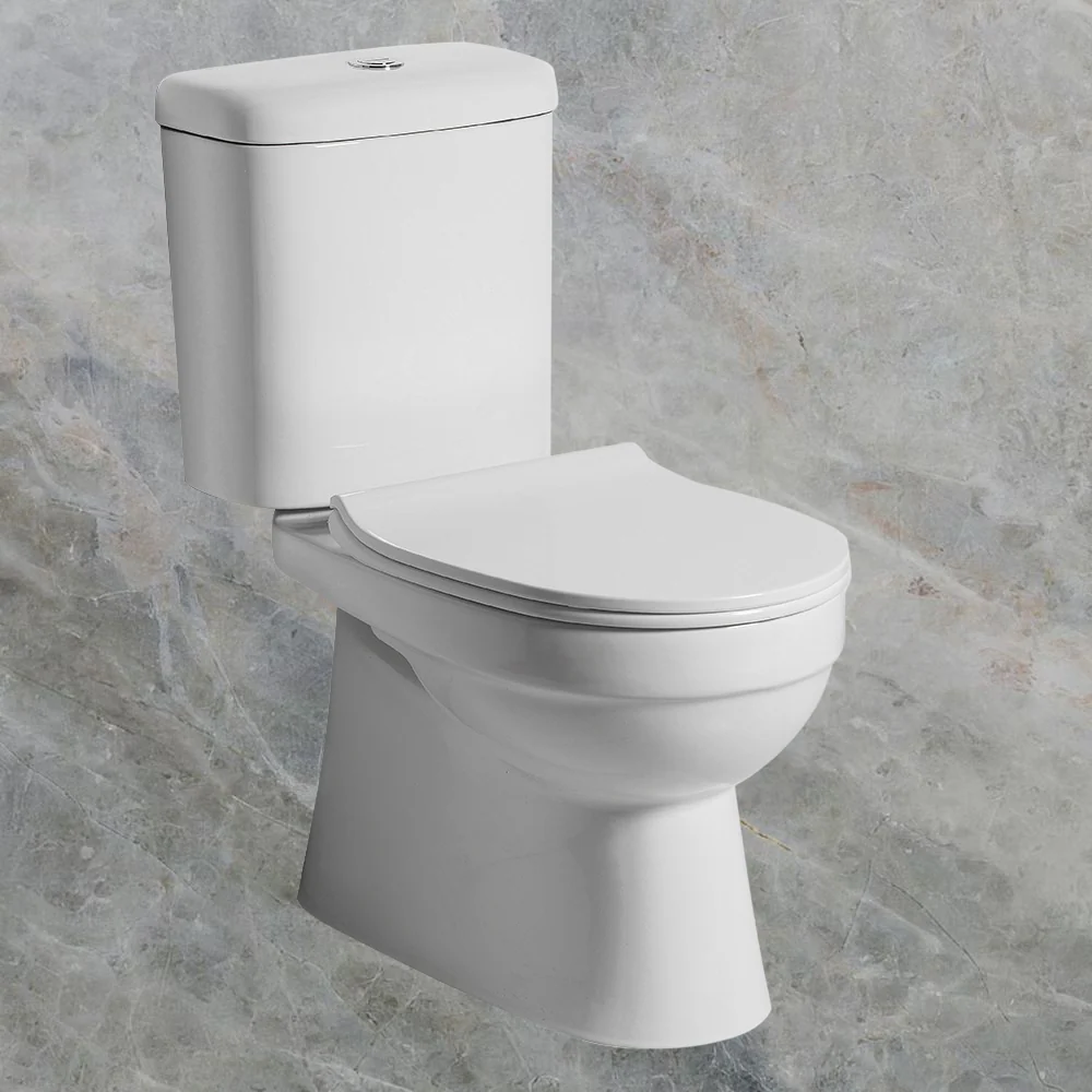 Argent Pace HygienicFlush Close Coupled Toilet Suite S Trap Bottom Entry White - Image 2