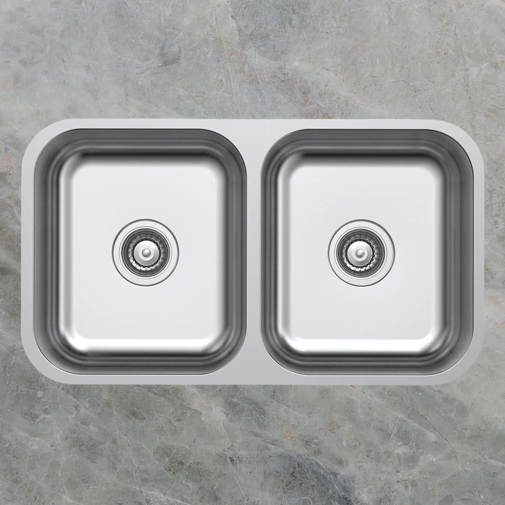 Argent Tempo 785mm Double Sink Stainless Steel - Image 2
