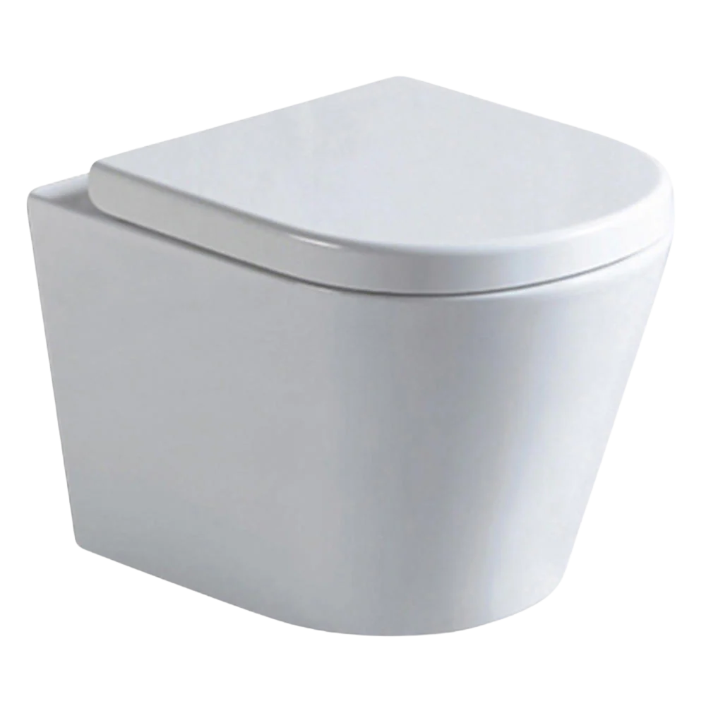 Argent Vista HygienicFlush Wall Hung Toilet Pan and Seat White - Image 3