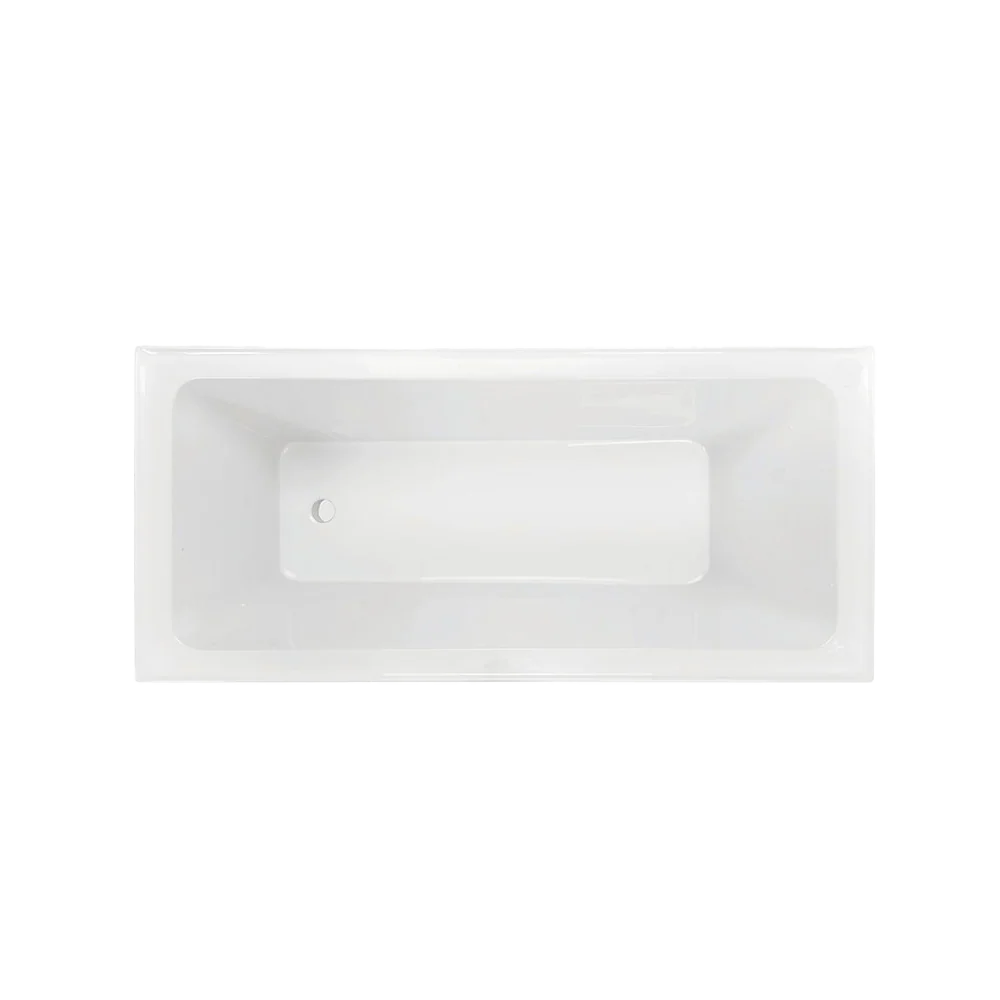 Decina Aria Inset Bath with Tile Bead Gloss White 1525mm - Image 3