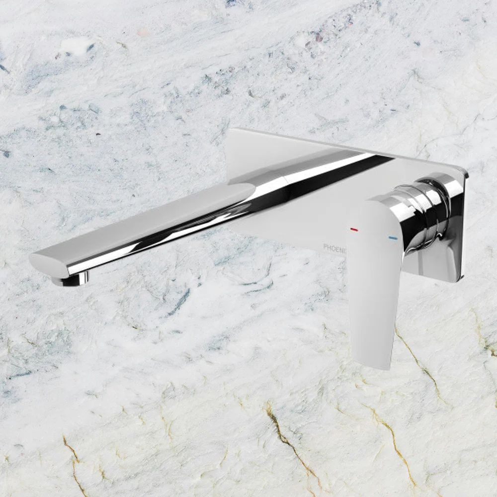 Phoenix Arlo Wall Basin / Bath Mixer Set 200mm (Trim Kit Only) Lead Free 6 Star Chrome - Image 2