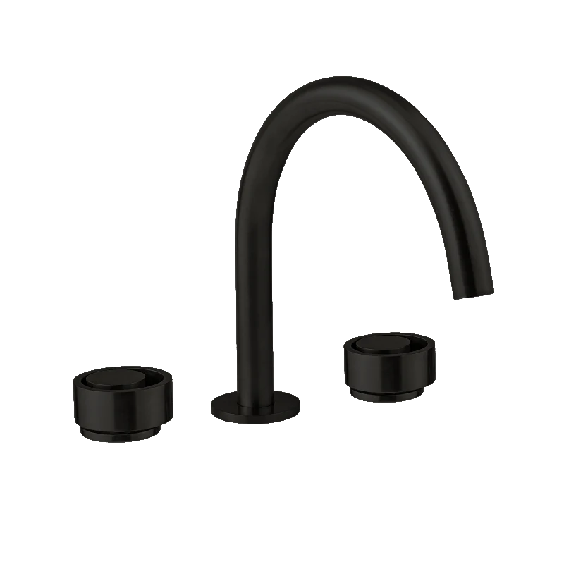 Armando Vicario Piazza 3 Piece Basin Mixer Round Black - Image 3