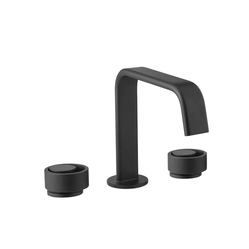 Armando Vicario Piazza 3 Piece Basin Mixer Square Black - Image 3