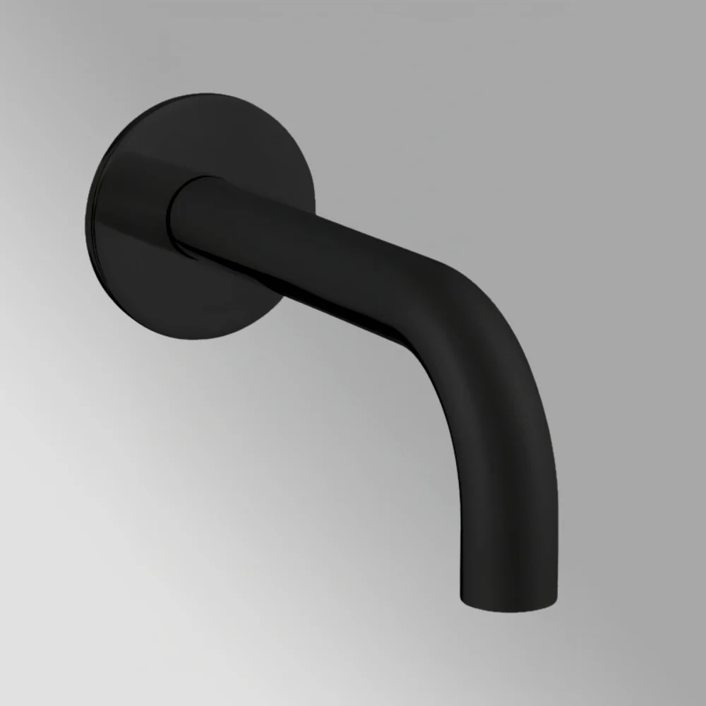 Armando Vicario Piazza Wall Mounted Bath Spout Round 202mm Black - Image 2