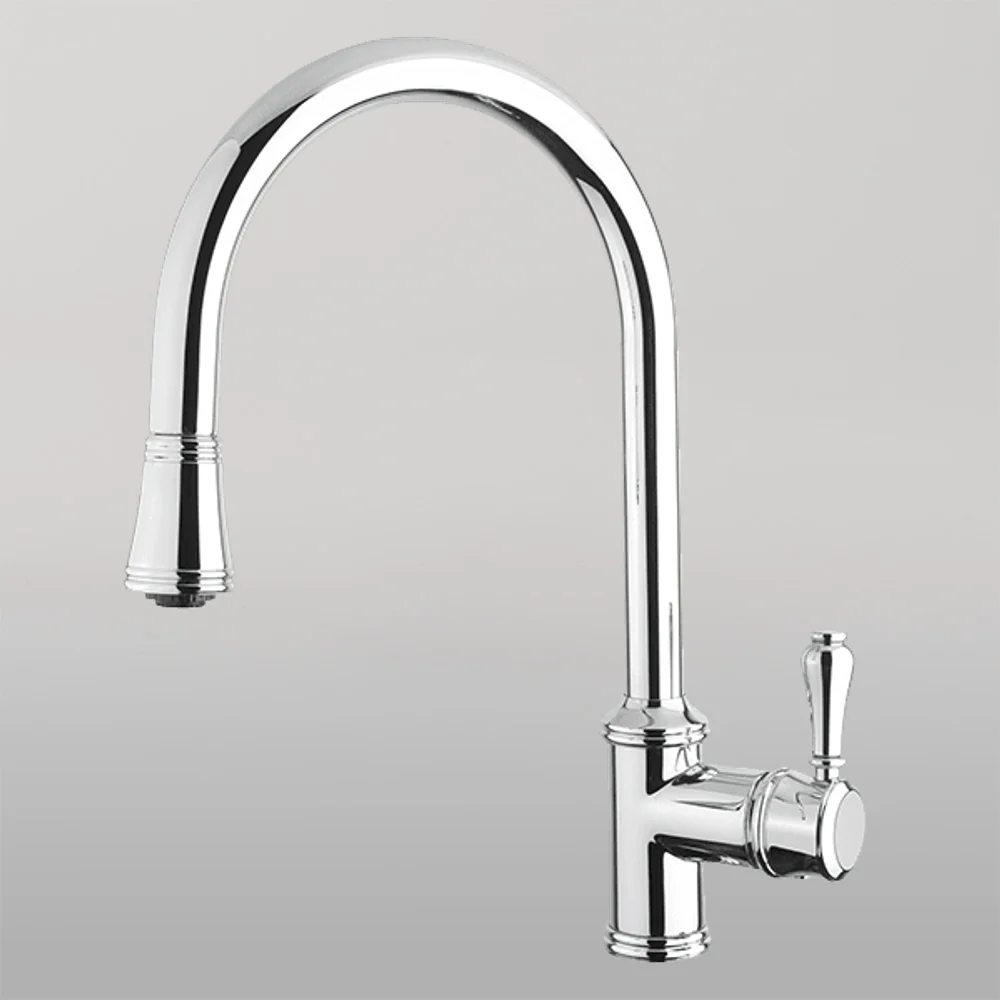 Armando Vicario Provincial Single Lever Kitchen Mixer with Pull Out Chrome Lead Free - Image 2