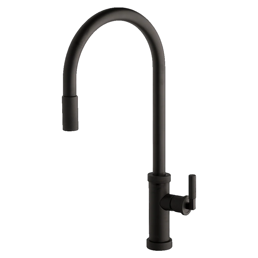 Armando Vicario Urban D Pull Out Kitchen Mixer Black