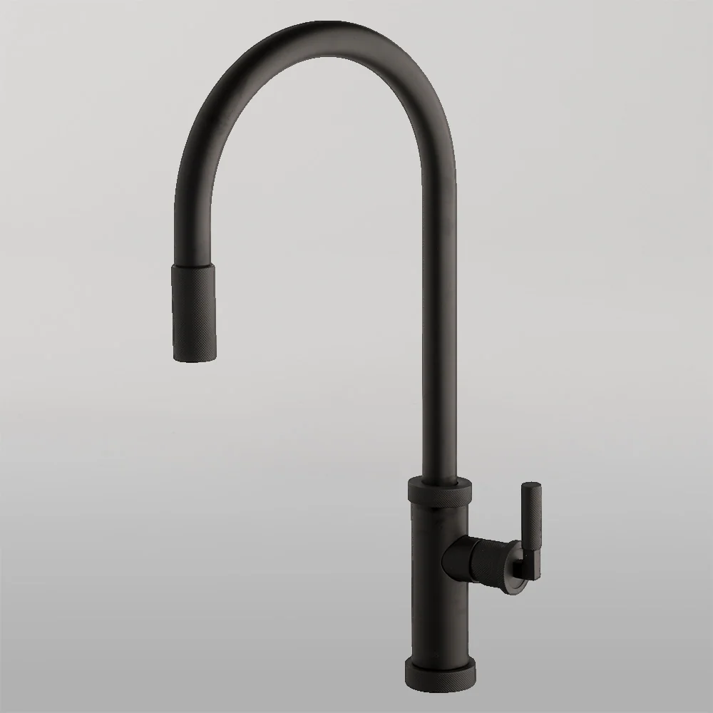 Armando Vicario Urban D Pull Out Kitchen Mixer Black - Image 2