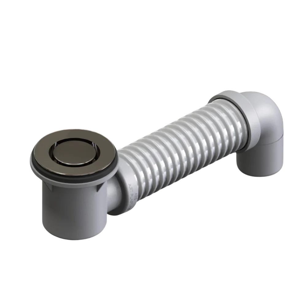 Art Australia 40mm Bath Bend Pop Down with Connector Brushed Gunmetal Grey - Image 3