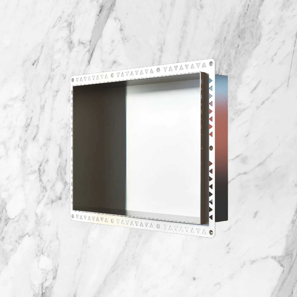 Art Australia Anook Shower Niche 400 x 300mm Polished Stainless - Image 2