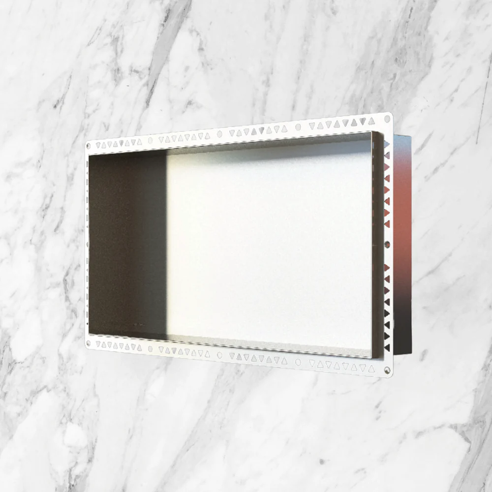 Art Australia Anook Shower Niche 600 x 300mm Polished Stainless - Image 2