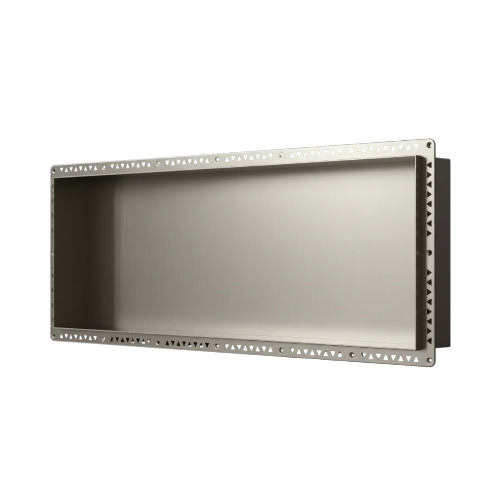 Art Australia Anook Shower Niche 900 x 300mm Brushed Nickel - Image 3