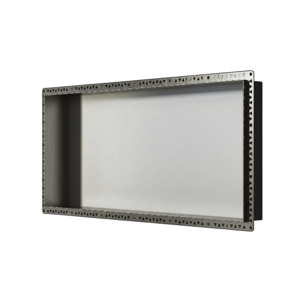 Art Australia Anook Shower Niche 900 x 400mm Brushed Nickel