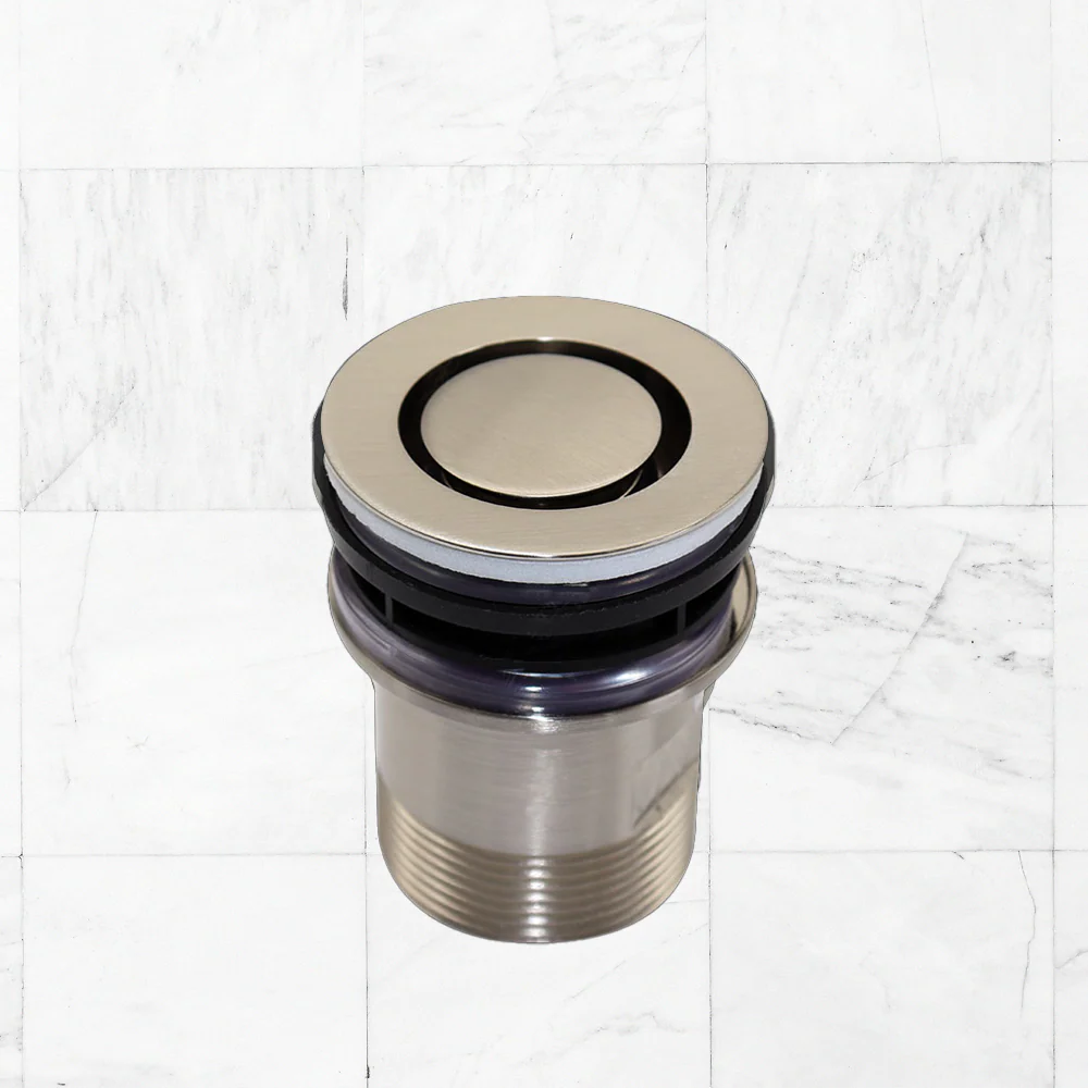 Art Australia Brushed Nickel 40mm Bath Pop Down Waste with Overflow - Image 2