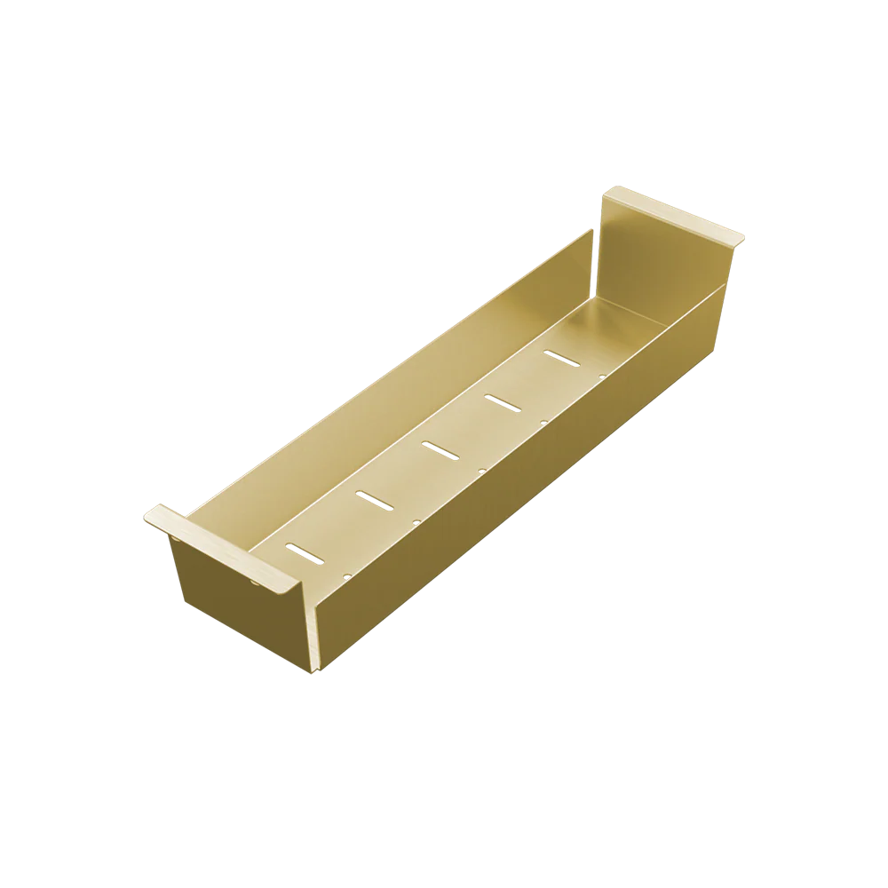 Alma Arthur Slimline Colander Brushed Brass Gold - Image 3