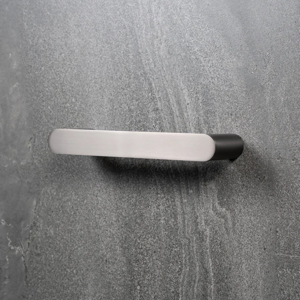 Alma Ascari Brushed Gunmetal 220 Hand Towel Rail - Image 4