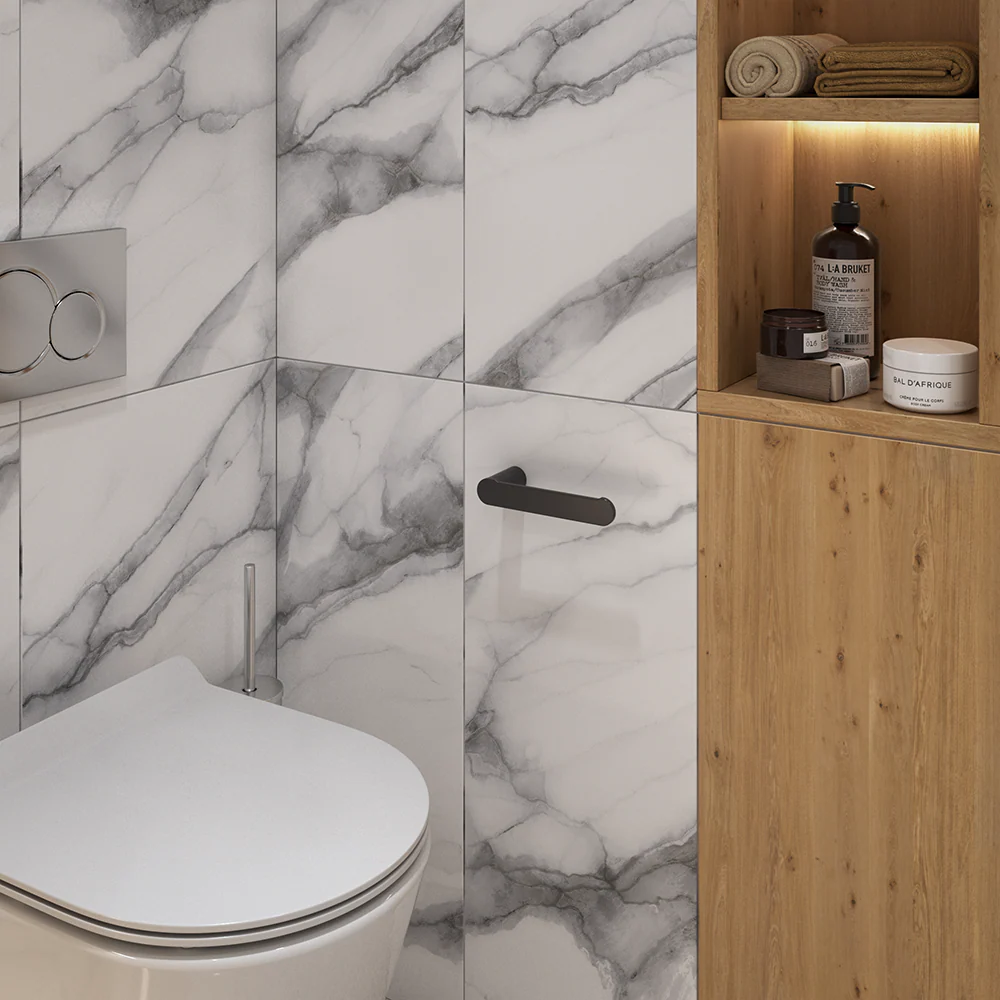 Alma Ascari Brushed Gunmetal Toilet Roll Holder - Image 4