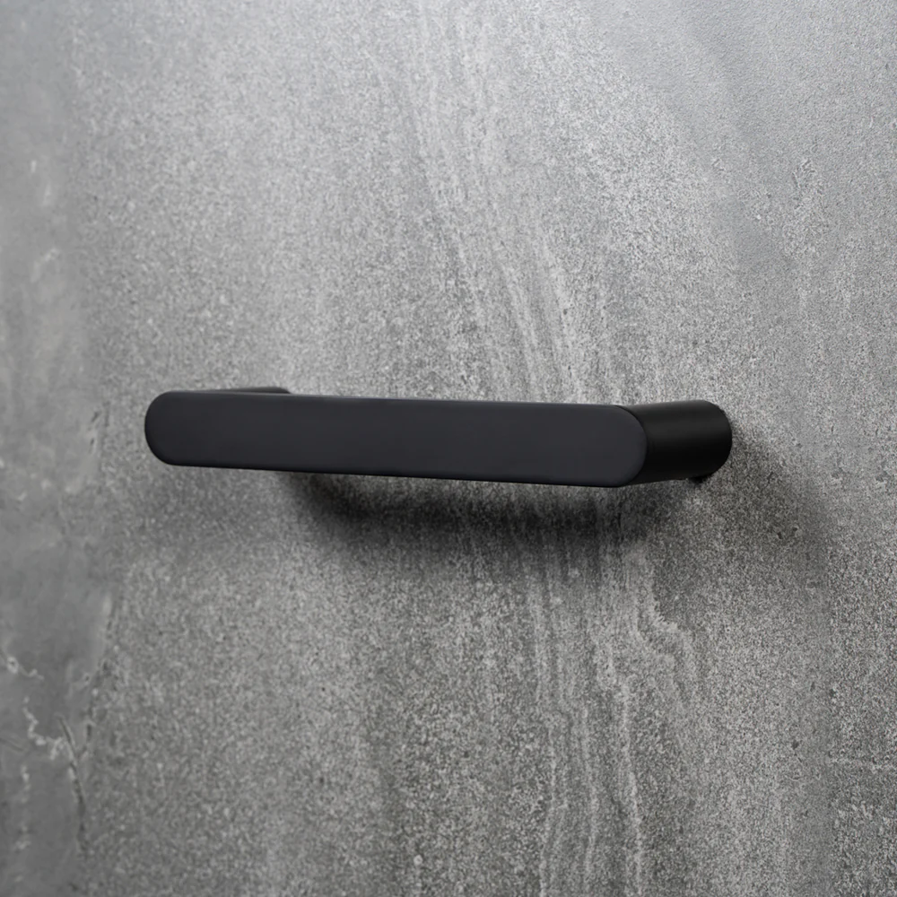 Alma Ascari Matte Black 220 Hand Towel Rail - Image 4