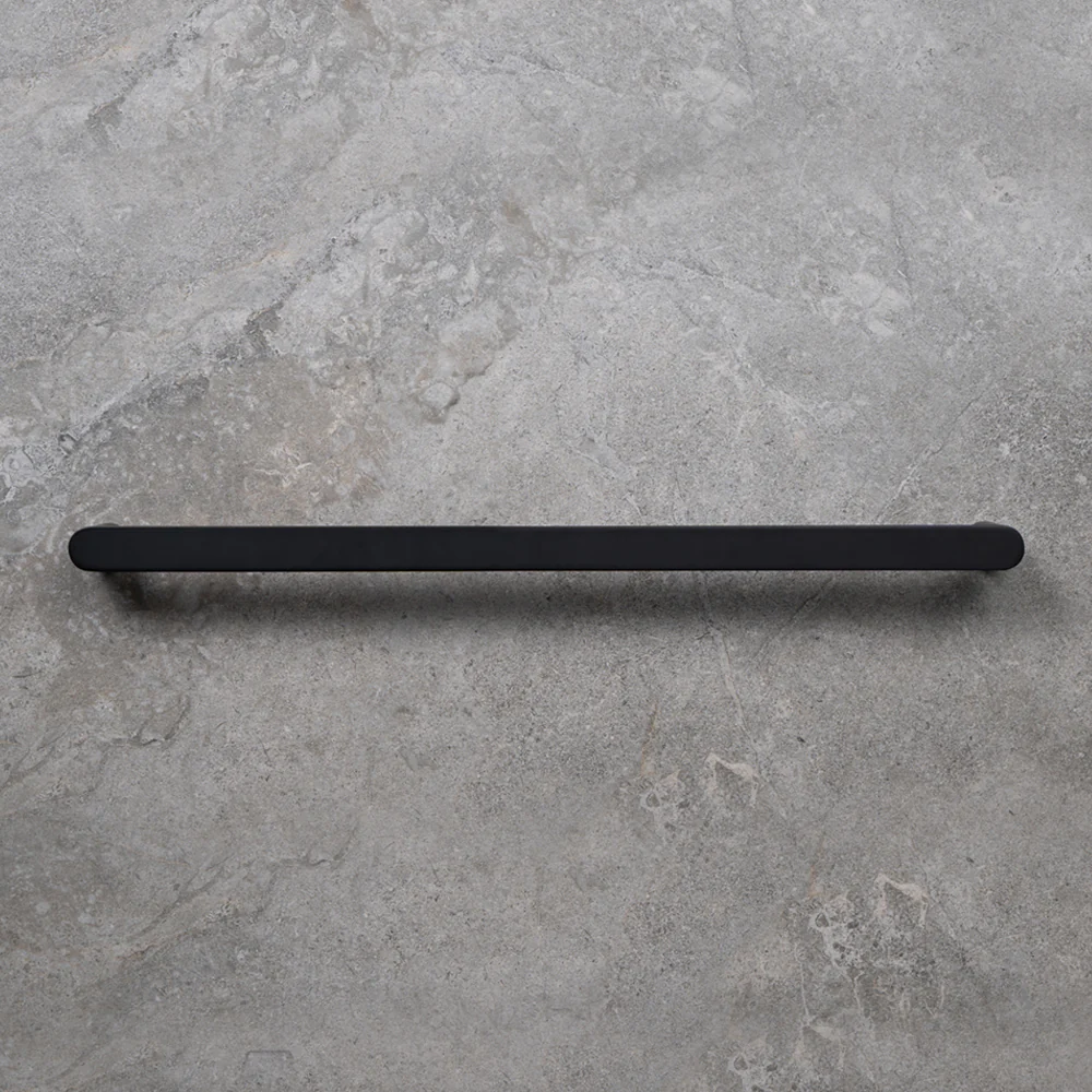 Alma Ascari Matte Black 600 Double Towel Rail - Image 3