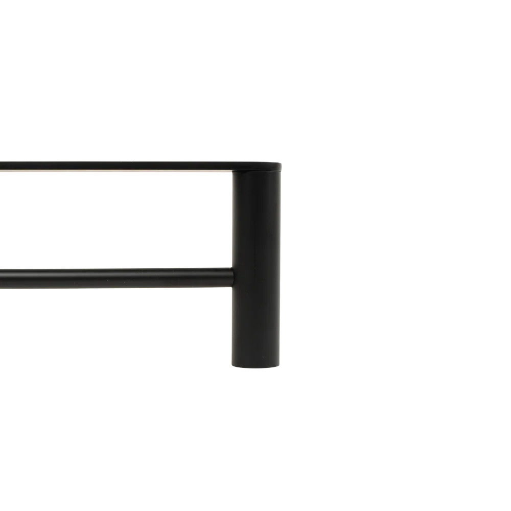 Alma Ascari Matte Black 600 Double Towel Rail - Image 4