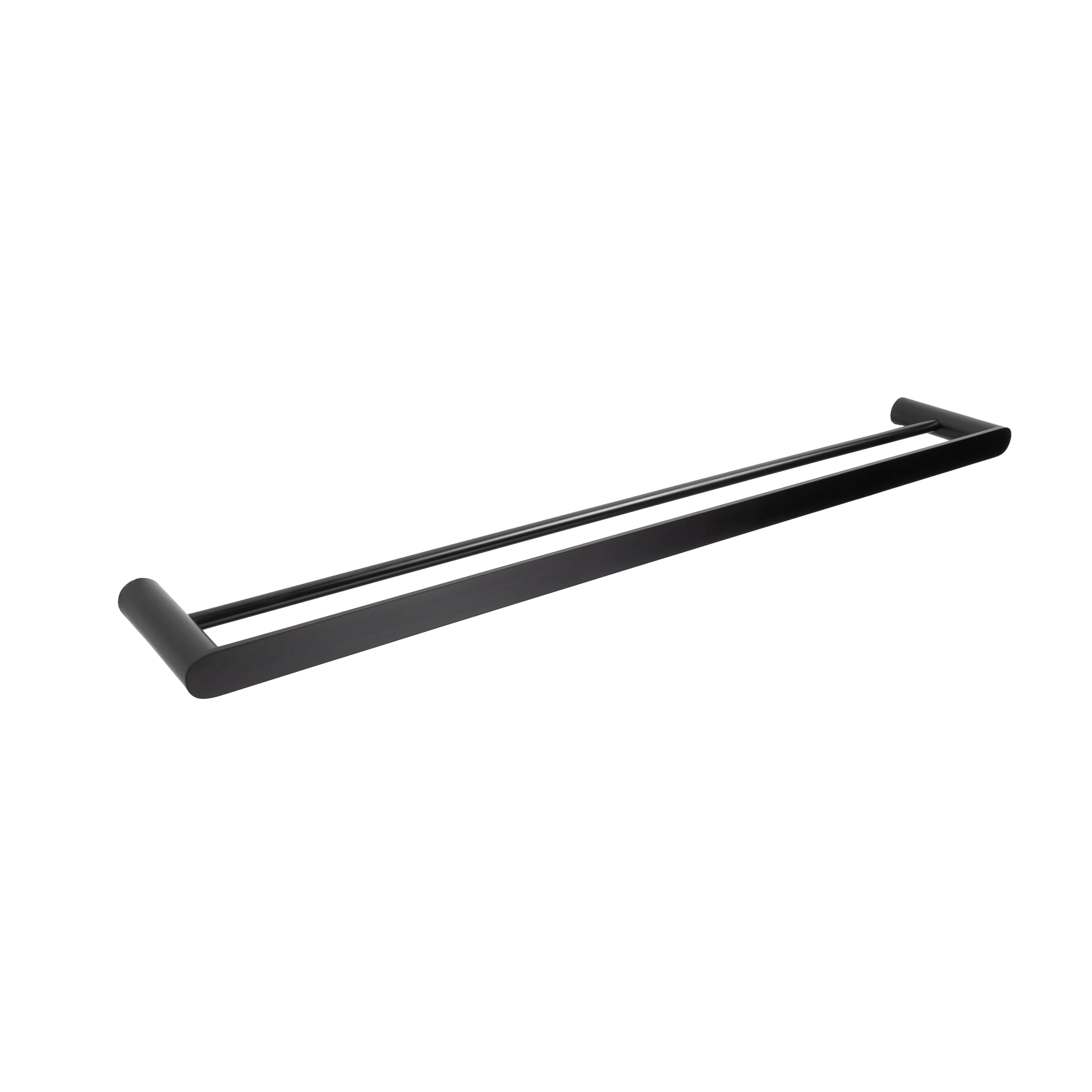 Alma Ascari Matte Black 800 Double Towel Rail - Image 3