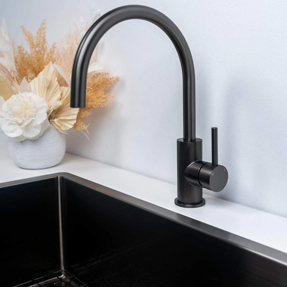 Alma Ashanti Brushed Gunmetal Gooseneck Mixer - Image 4