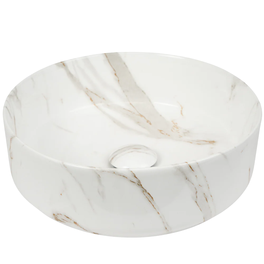 Alma Aster Calacatta Circle Basin - Image 3