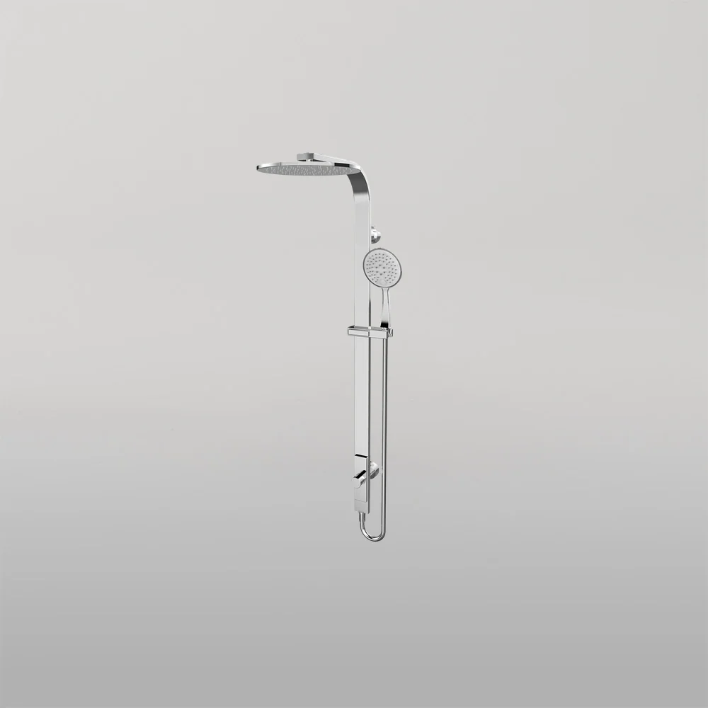 Nero Astra Rain Round Twin Shower Single Hose Chrome - Image 2