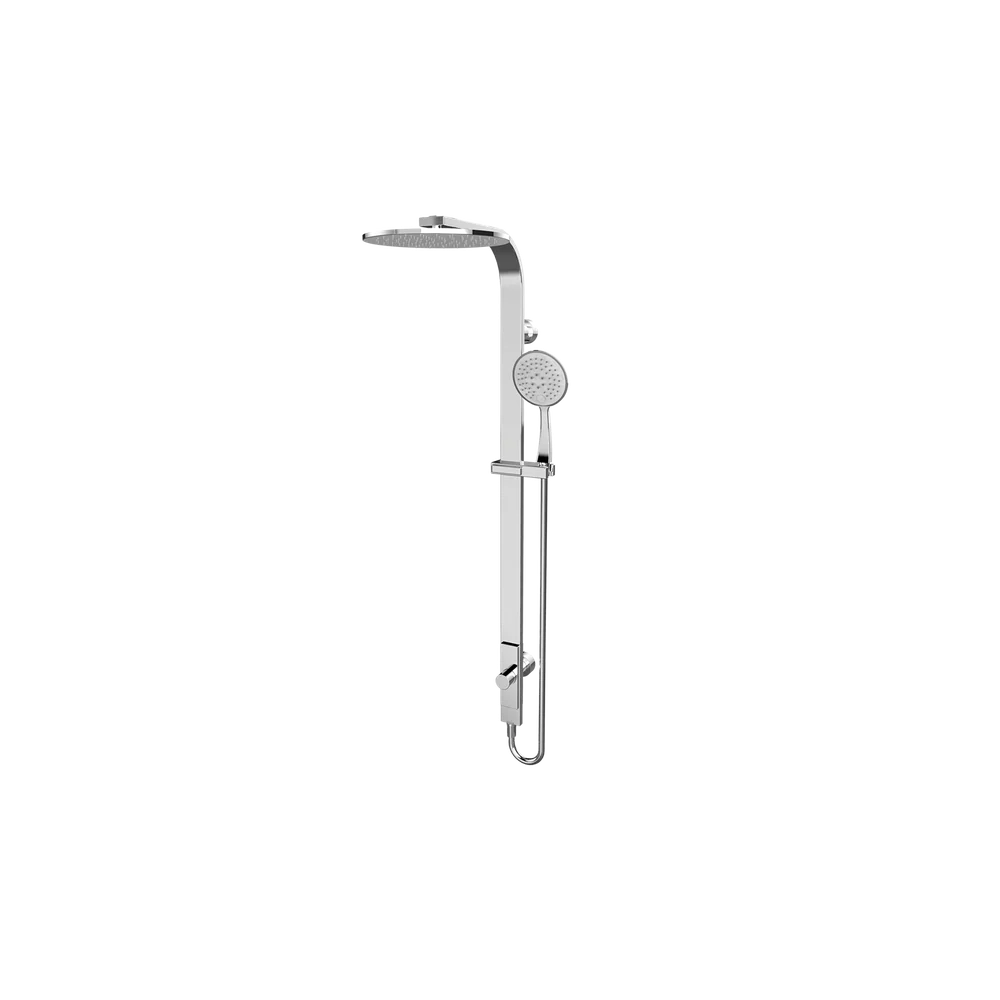 Nero Astra Rain Round Twin Shower Single Hose Chrome - Image 3