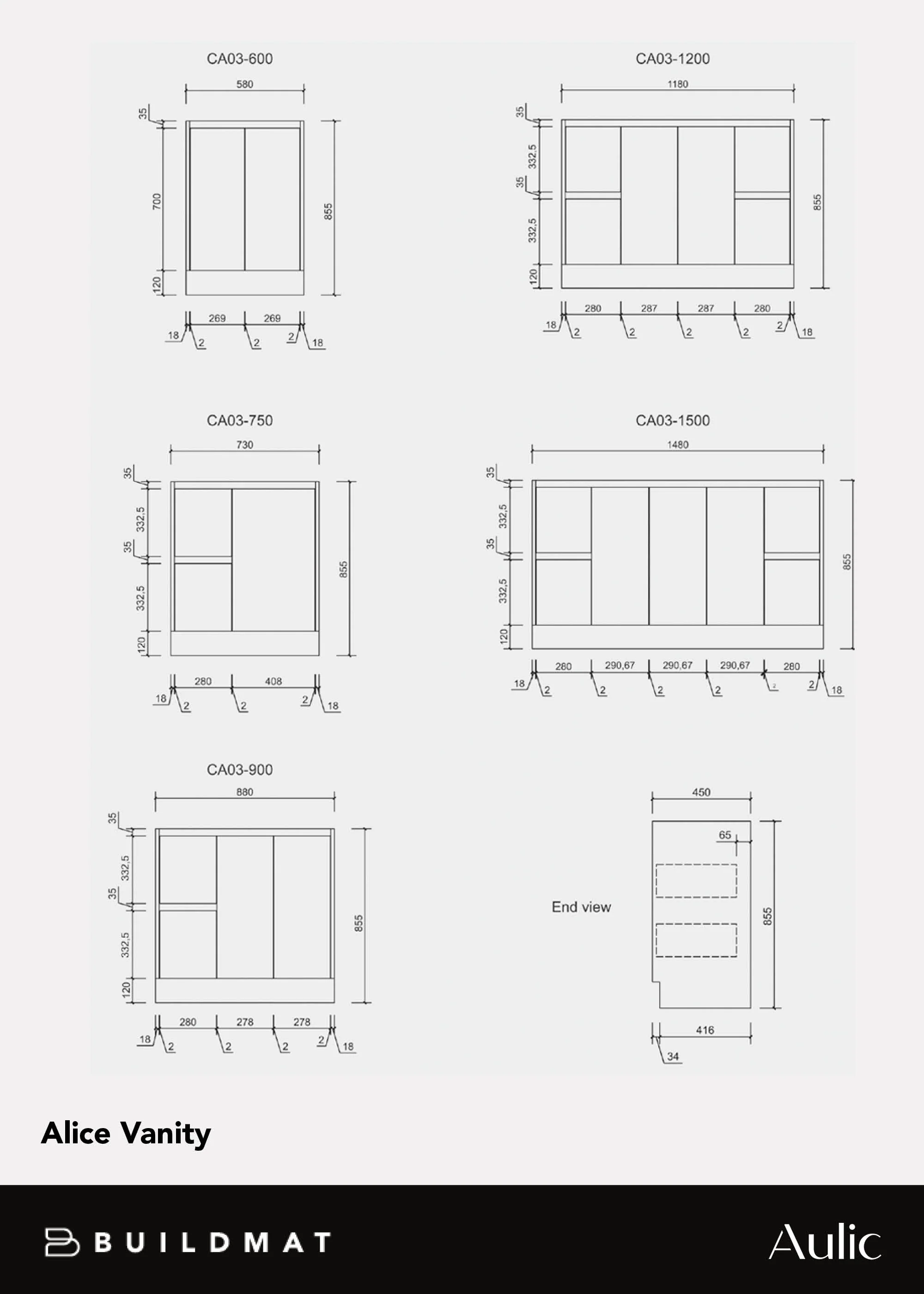 Aulic Alice 1500mm Floor Standing Vanity - Image 4