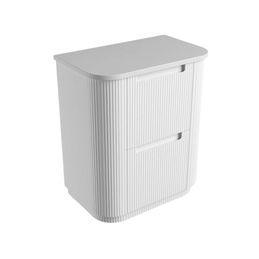 Aulic Curva Floor Standing 750mm Matte White Fluted Vanity - Image 8