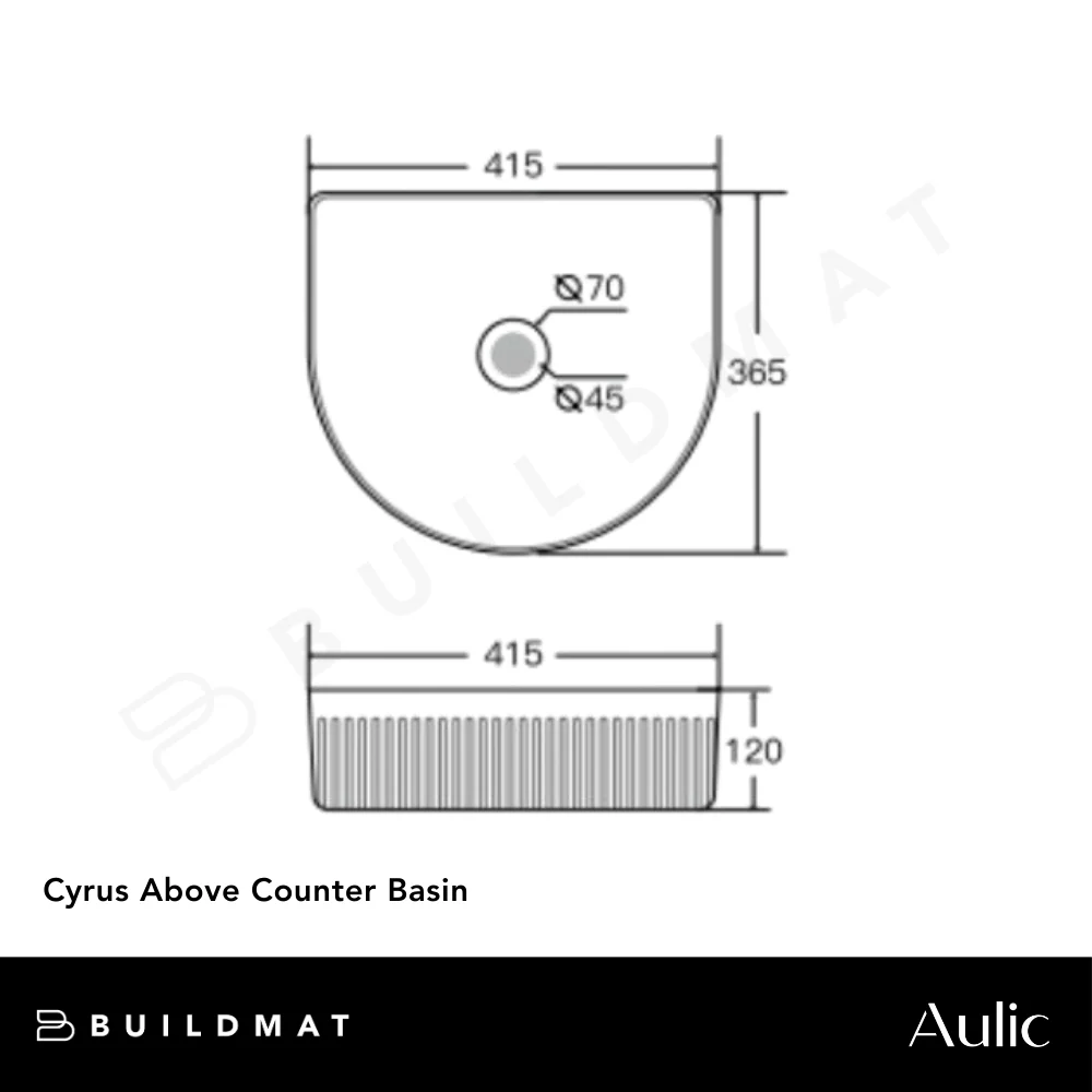 Aulic Cyrus Above Counter Basin Gloss White - Image 4