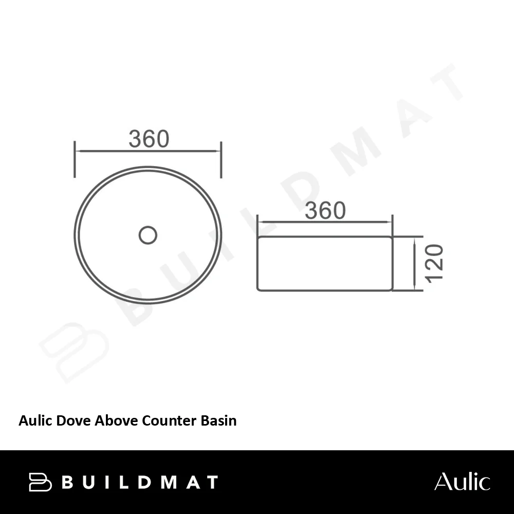 Aulic Dove Above Counter Basin Matte Black - Image 6