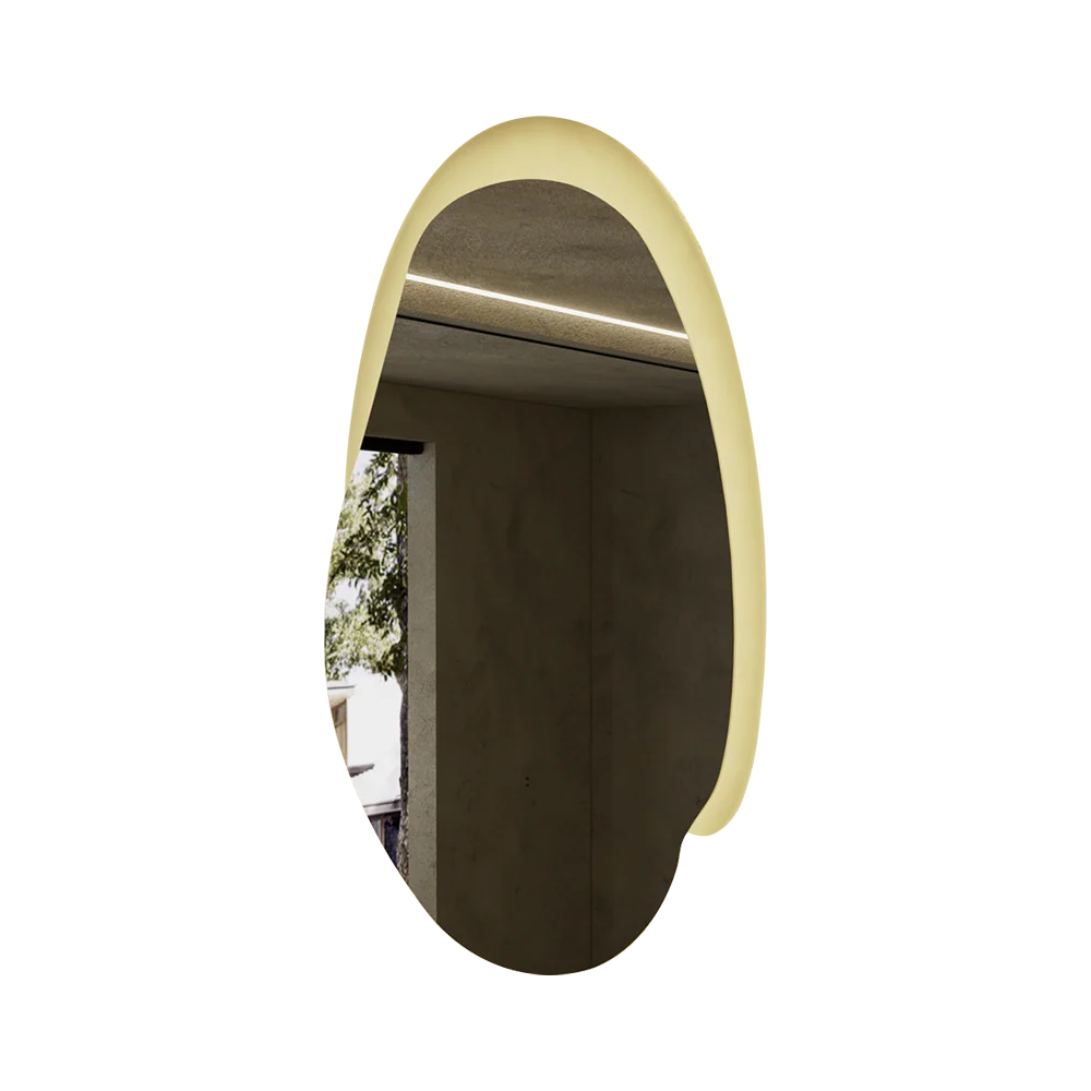Aulic Evanston LED Mirror With Acrylic Edge 530mm Matte Grey - Image 3