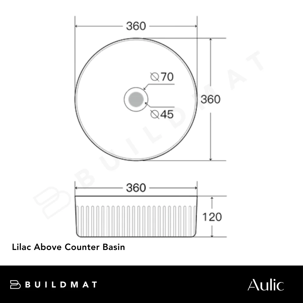 Aulic Lilac Above Counter Basin Matte White - Image 4