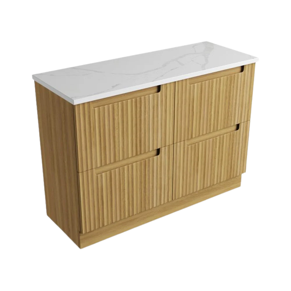 Aulic Lovina Floor Standing 1200mm Harvest Oak Fluted Vanity - Image 12
