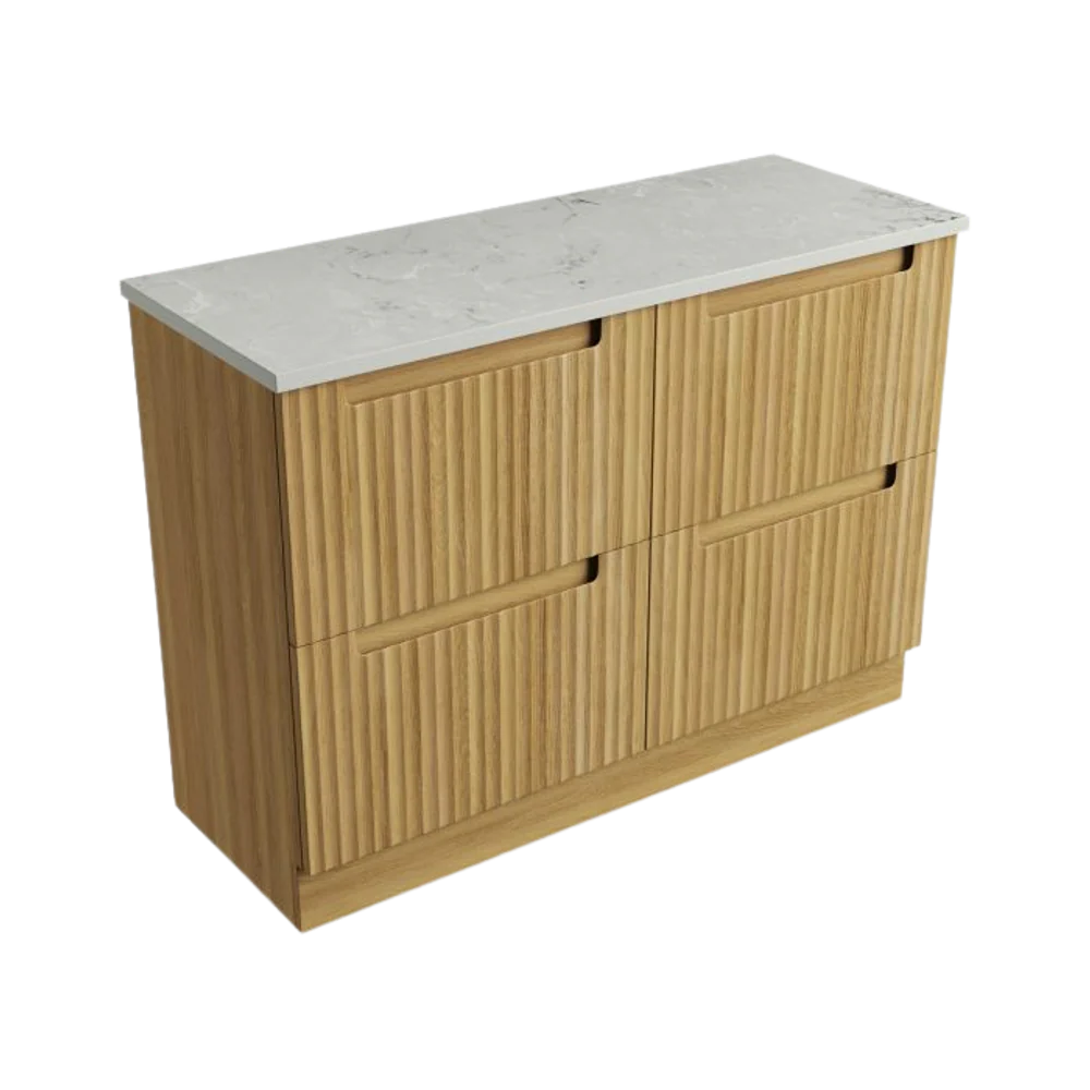 Aulic Lovina Floor Standing 1200mm Harvest Oak Fluted Vanity - Image 14