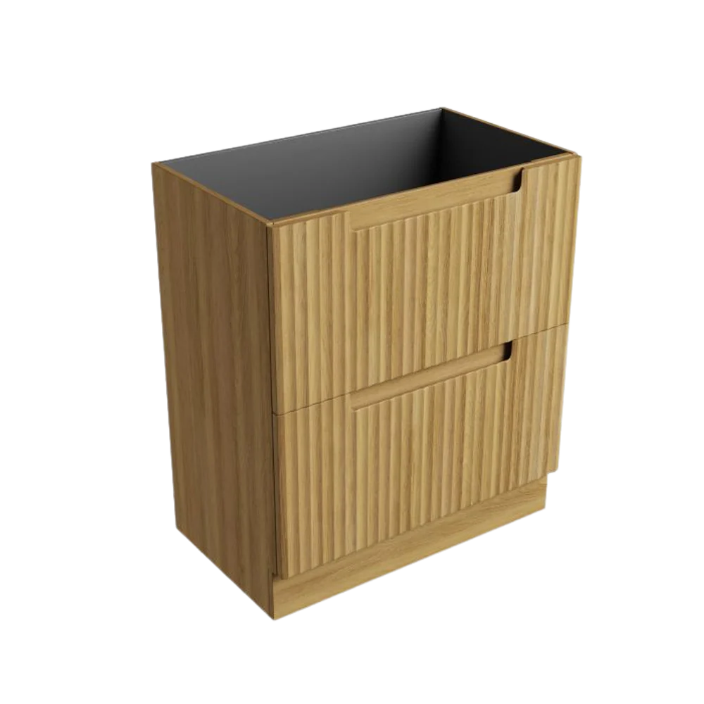Aulic Lovina Floor Standing 750mm Harvest Oak Fluted Vanity - Image 5