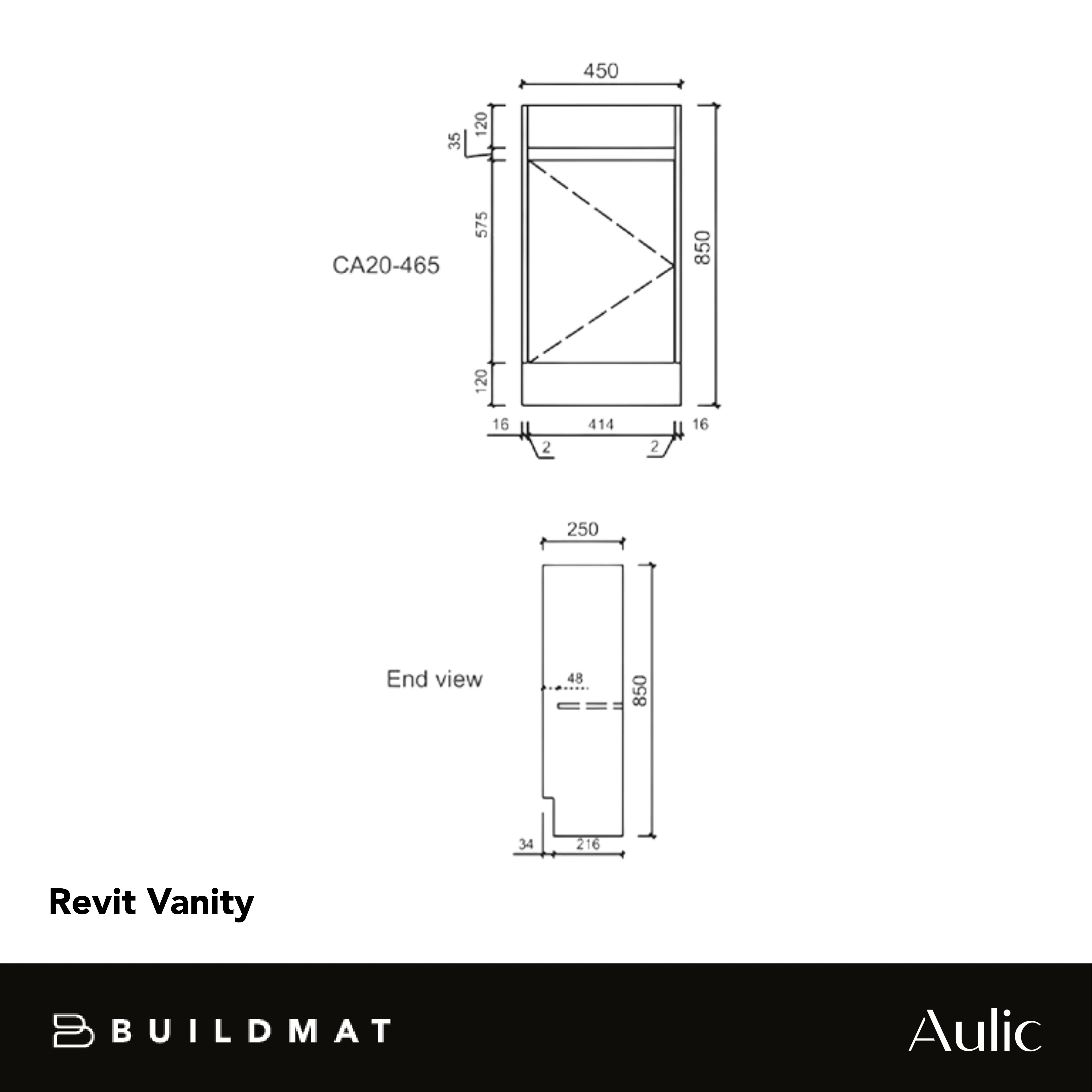 Aulic Revit 465mm Floor Standing Vanity - Image 4