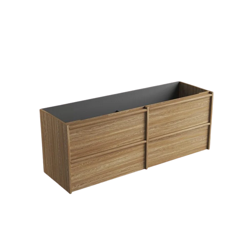 Aulic Venetta Framed Wall Hung 1500mm Vanity Harvest Oak - Image 5