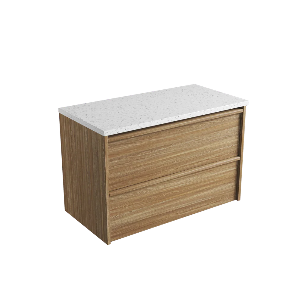 Aulic Venetta Framed Wall Hung 900mm Vanity Harvest Oak - Image 9