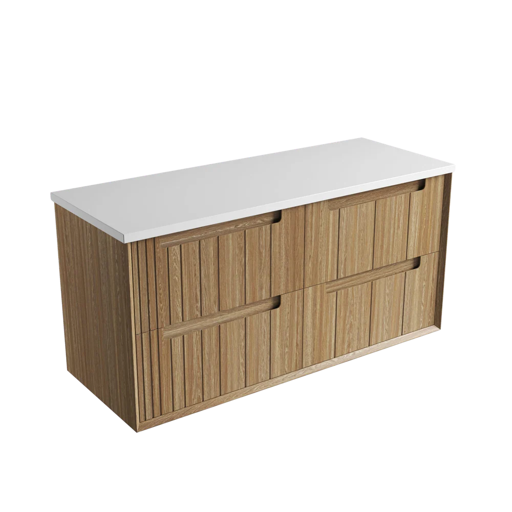 Aulic Voulari Framed Wall Hung 1200mm Vanity Harvest Oak - Image 12