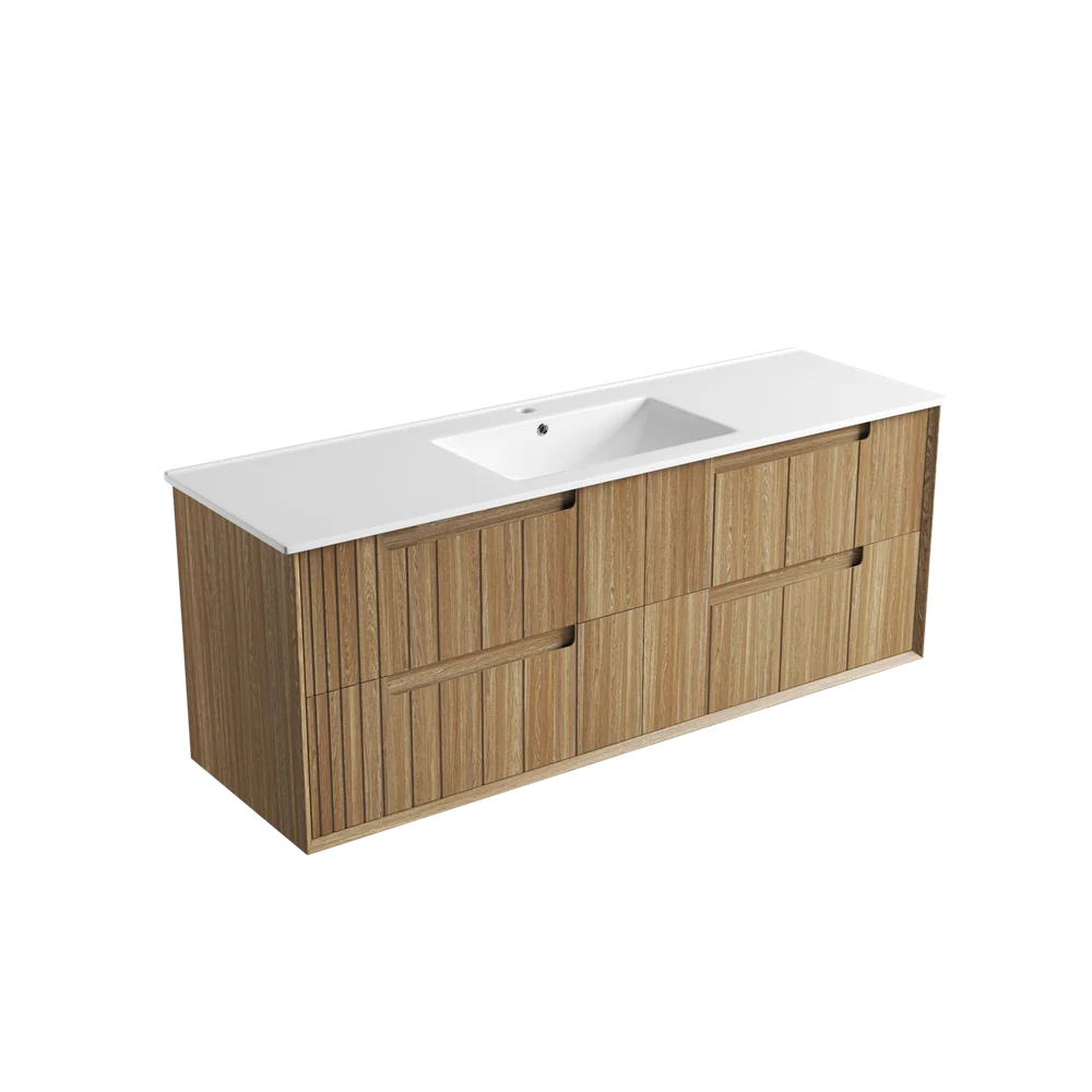 Aulic Voulari Framed Wall Hung 1500mm Vanity Harvest Oak - Image 10