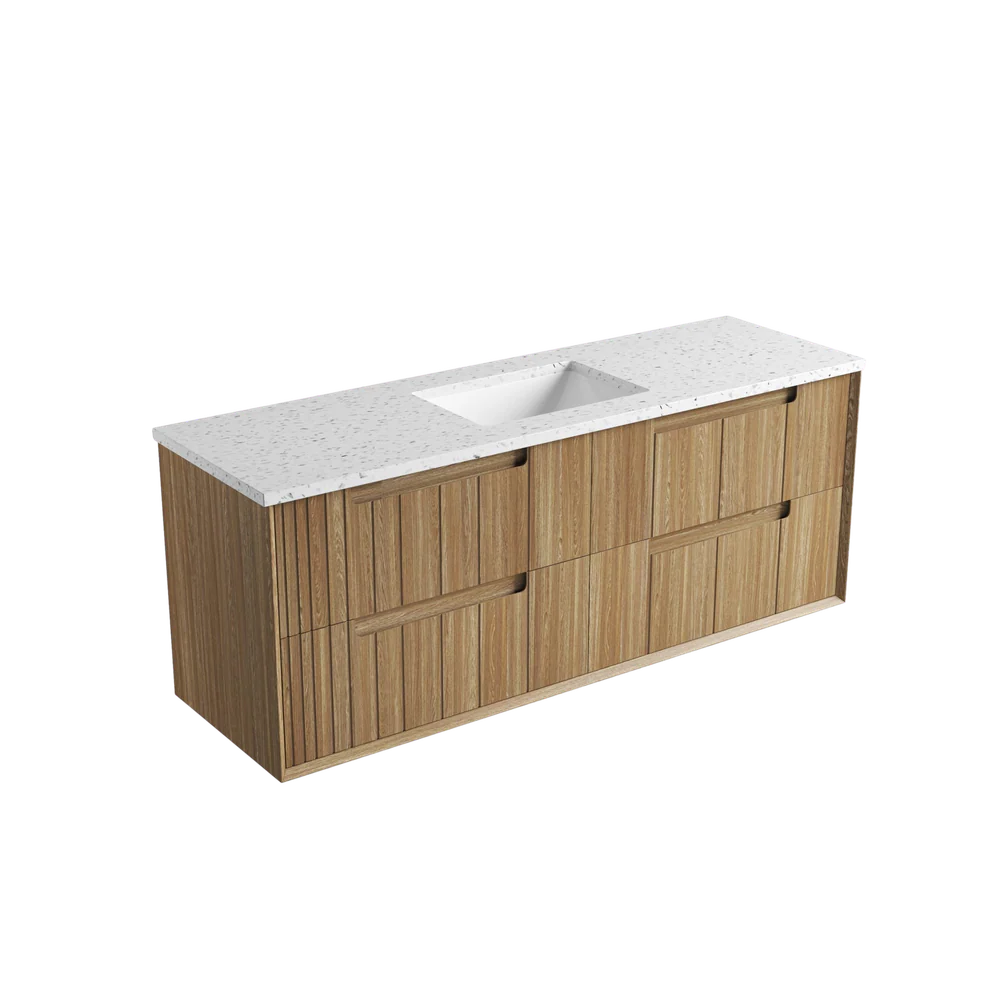 Aulic Voulari Framed Wall Hung 1500mm Vanity Harvest Oak - Image 13