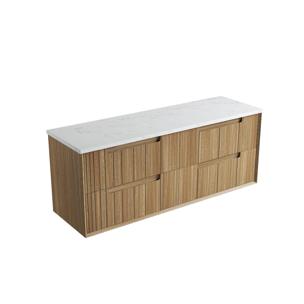 Aulic Voulari Framed Wall Hung 1500mm Vanity Harvest Oak - Image 16