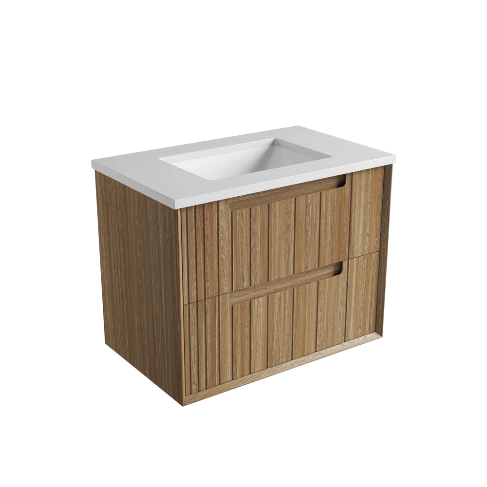 Aulic Voulari Framed Wall Hung 750mm Vanity Harvest Oak - Image 11