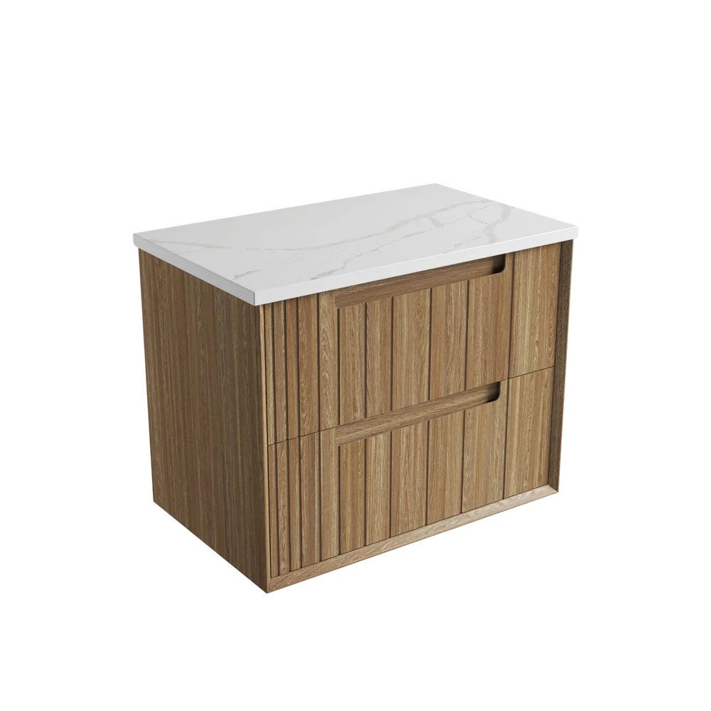 Aulic Voulari Framed Wall Hung 750mm Vanity Harvest Oak - Image 13
